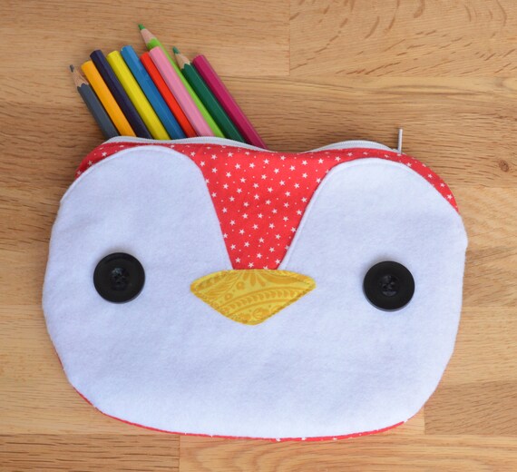 penguin pencil pouch