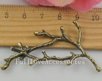 5pcs Antique Brass Big Olive Branch Charms Pendants 30x60mm Antique Bronze Leaf Charm