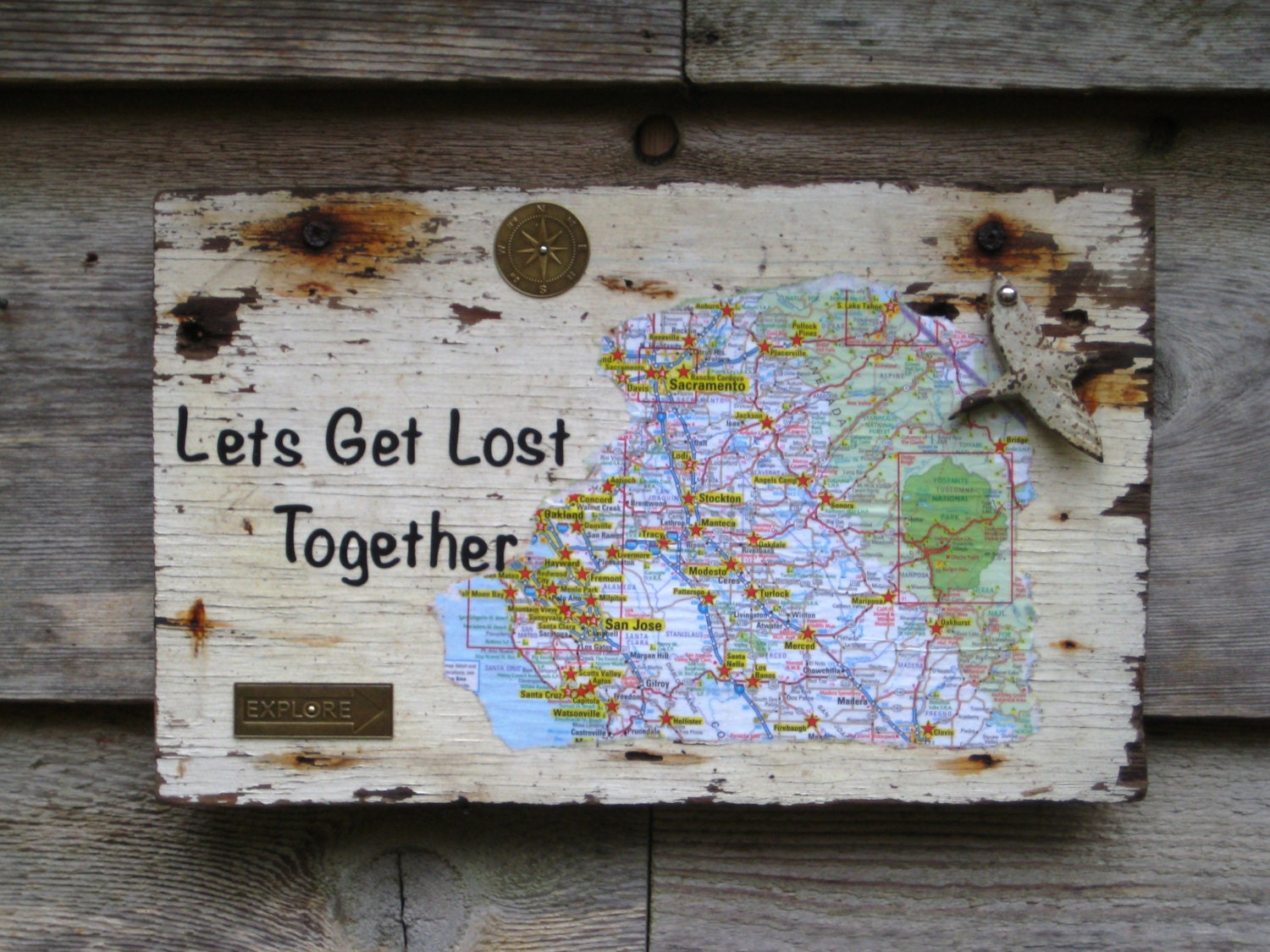 Travel Wall ArtWood Travel SignAnniversary GiftReclaim Wood