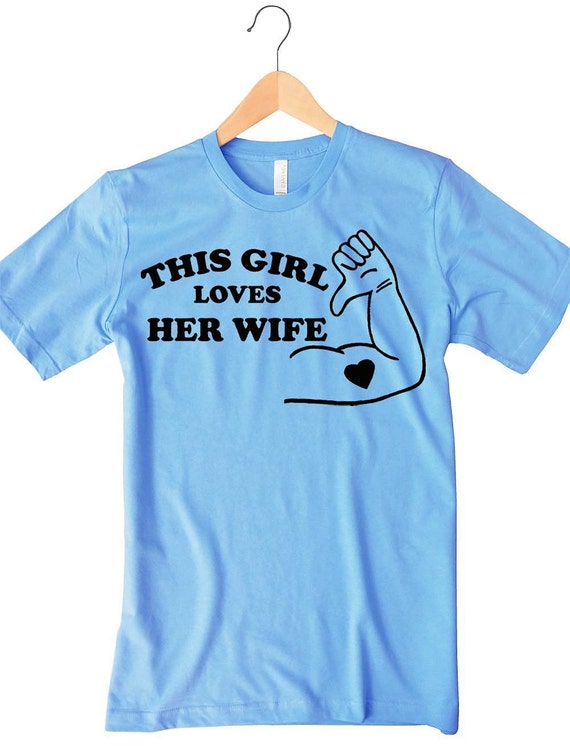 This Girl Loves Her Wife lesbian t shirt gay marriage wedding