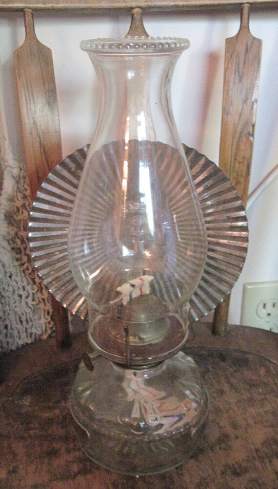 Vintage ALL Eagle Oil Lamp w Reflector Wall Bracket and