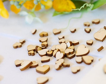 Wooden Hearts Mini Mixed Heart Scrapbook and Card Embellishments