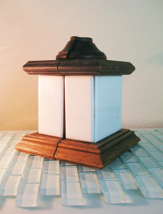 Italian Ceramic Tile Wood Bookends by VintageAndOddities on Etsy