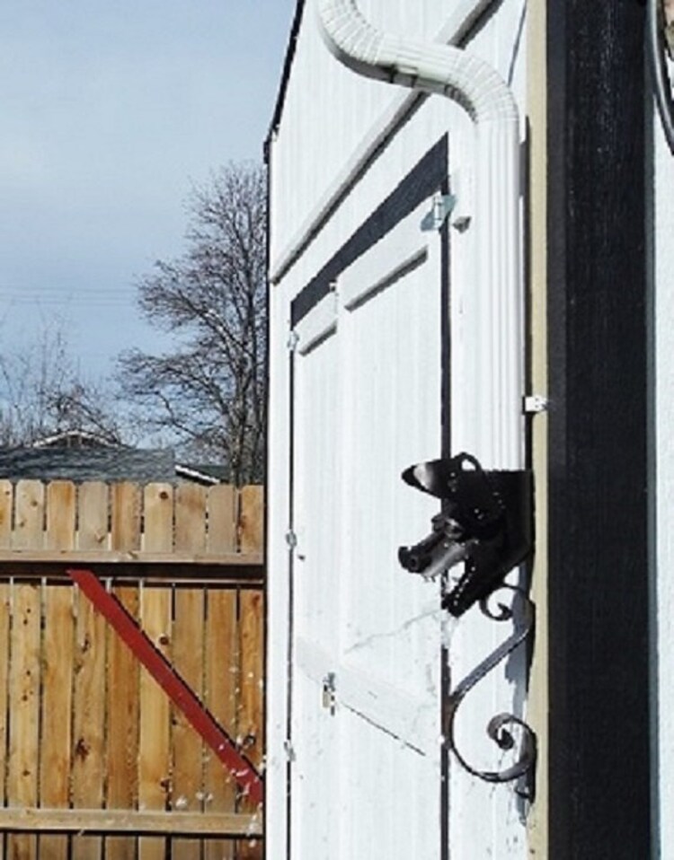 A Gothic style true Gargoyle roof drain downspout by Sistersteel