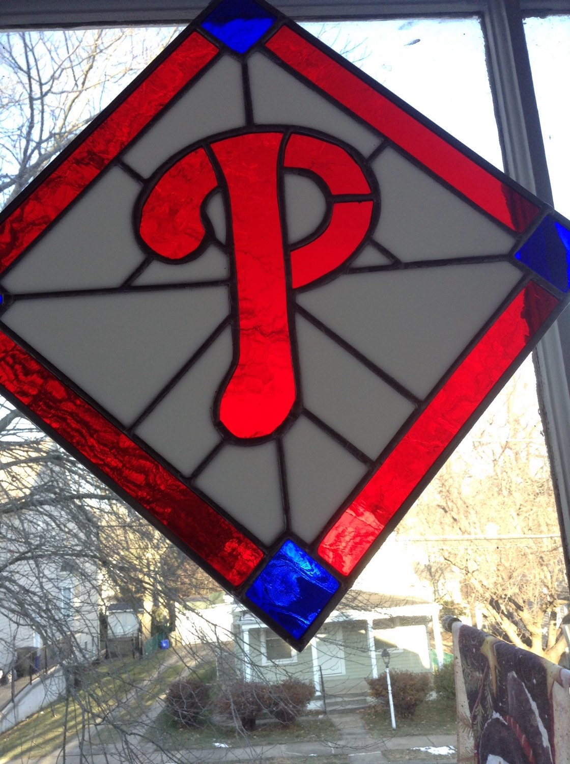 Stained Glass Philadelphia Phillies Logo by Wareworx on Etsy