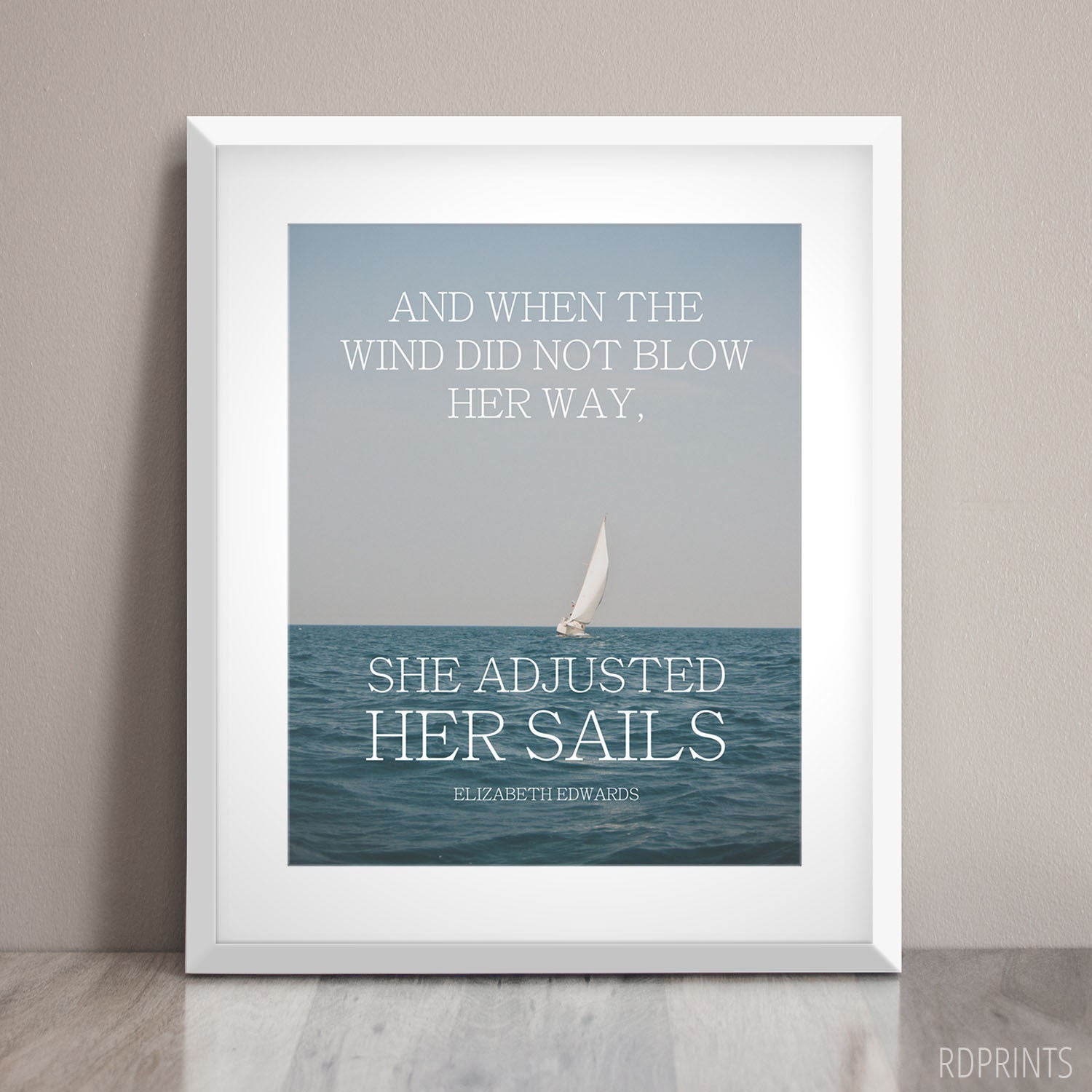 She Adjusted Her Sails Word Art Print Elizabeth Edwards