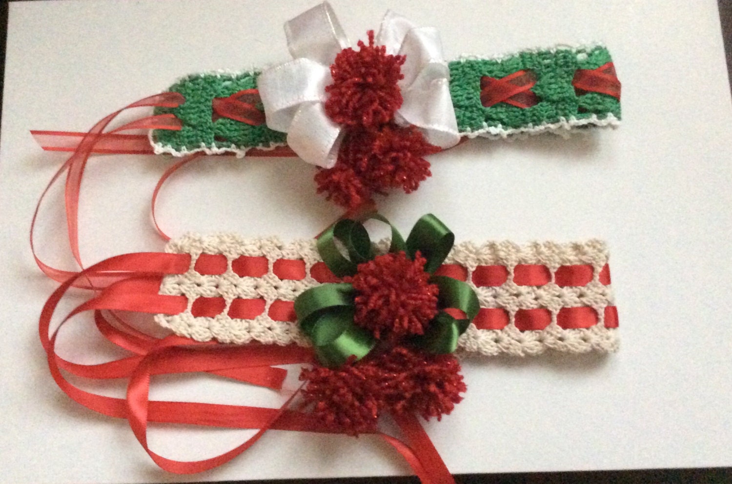 Crochet pattern for christmas headbands