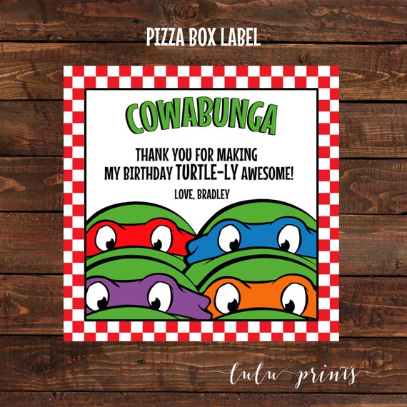 Teenage Mutant Ninja Turtle Inspired Pizza Box by LuLuPaperPrints