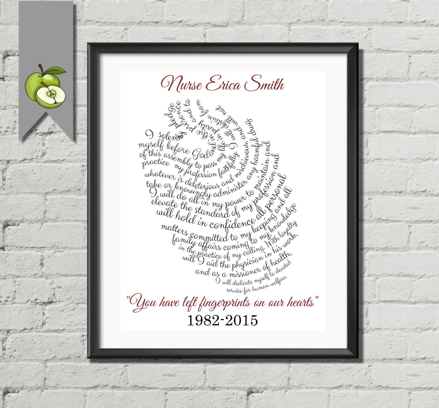 Nurse Appreciation art print You left fingerprints on our Nurse Appreciation art print You left fingerprints on our