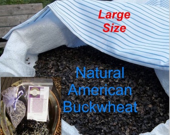 Lavender Buckwheat Hull Pillow - w/Two cups of Lavender - American (Large) Size 19" X 24"