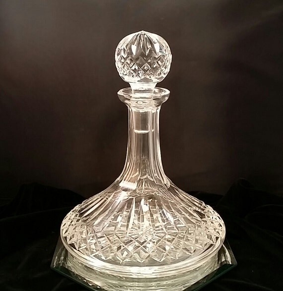 SALE Waterford Crystal Captains Decanter Wine Pitcher Large