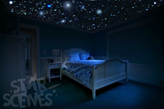 Glow in the dark stars room idea DIY Star Ceiling by StarScenes