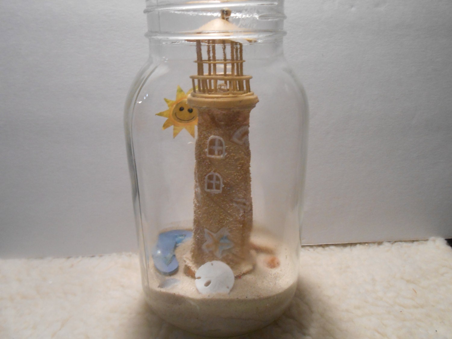 lighthouse mason jar lighthouse lamp by tuttomare on Etsy