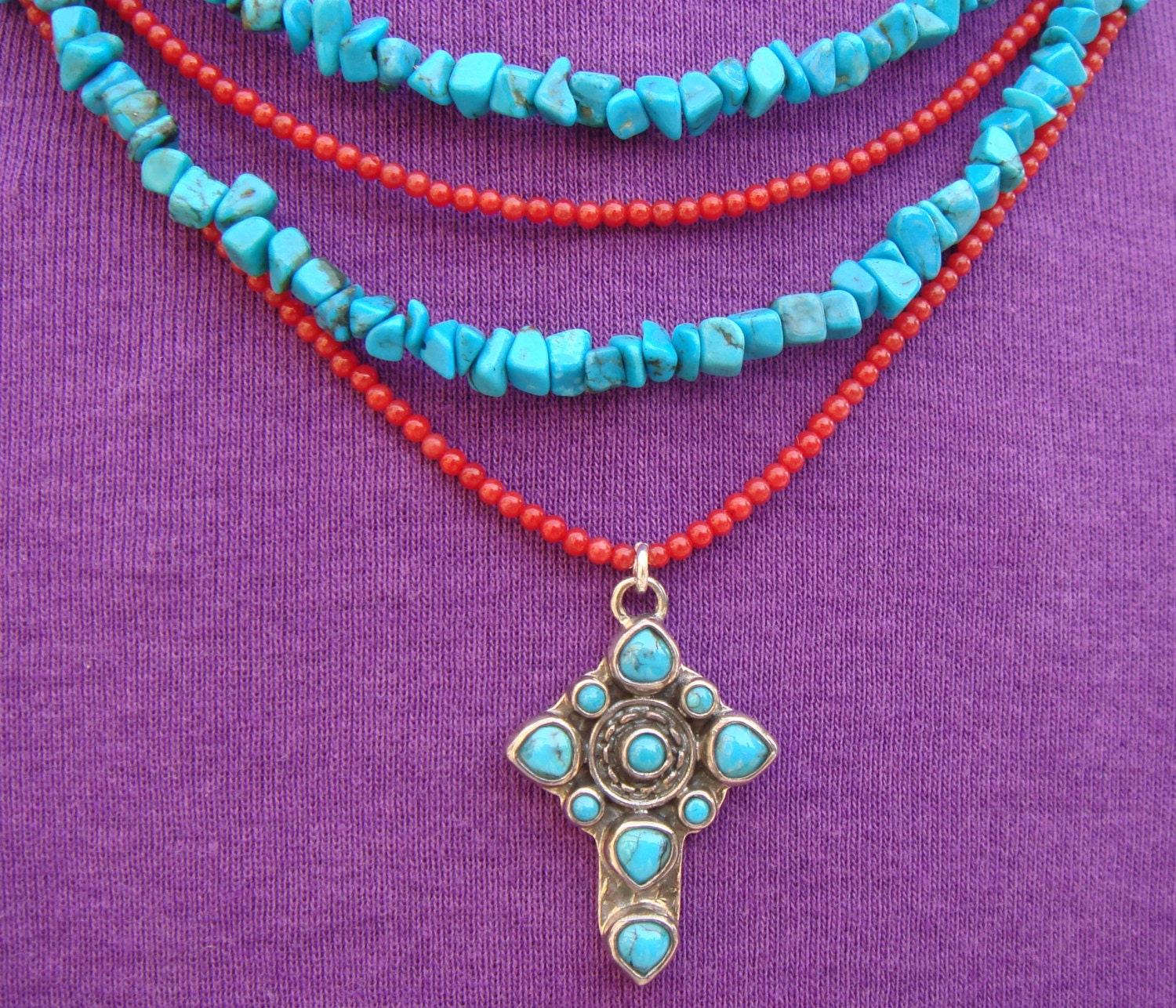 Multi Strand Necklace Gemstone Necklace Adjustable Necklace