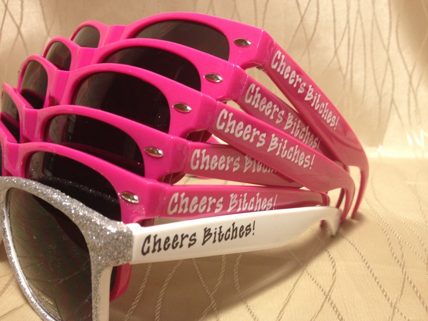 Cheers Bitches Sunglasses for your by GreenBridalBoutique on Etsy