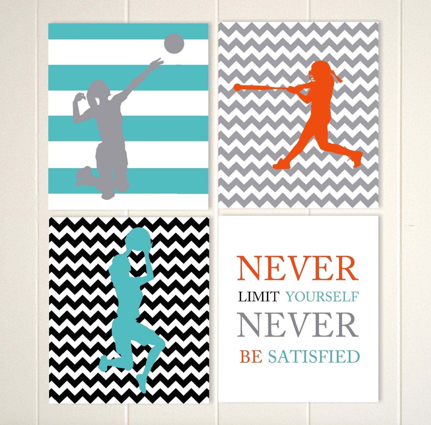 Volleyball softball basketball girls sports modern girls