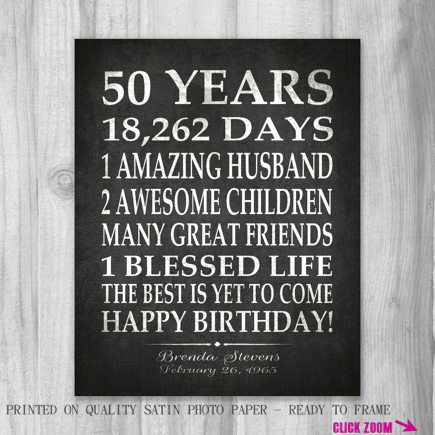 50 Year Birthday Gifts / 50th birthday personalised print 'the road to 50' by ... / 50th birthday gifts you need to see creative gift ideas.