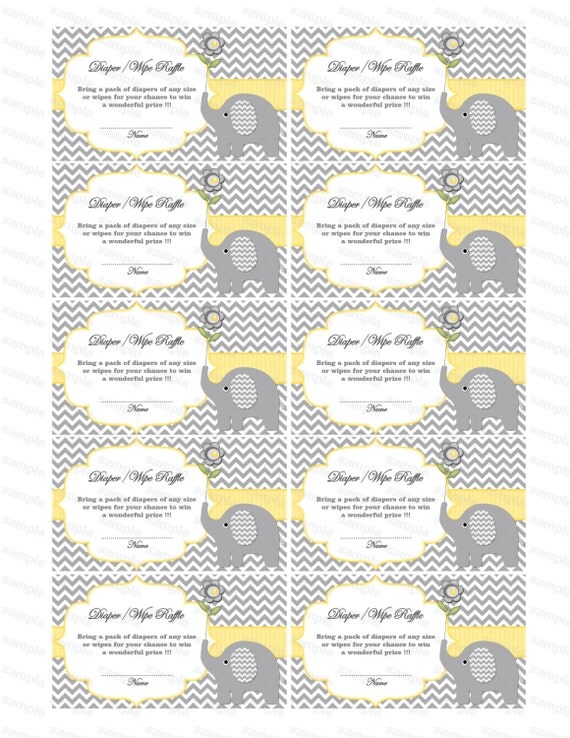 baby shower games diaper raffle ticket diaper wipe raffle card