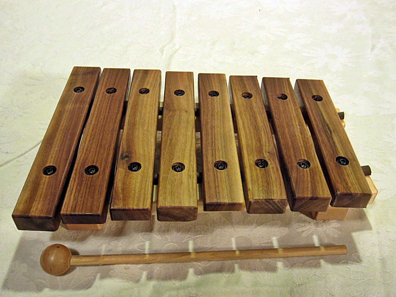 Xylophone made out of walnut and maple