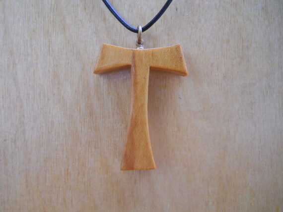 Wood cross necklace Etsy