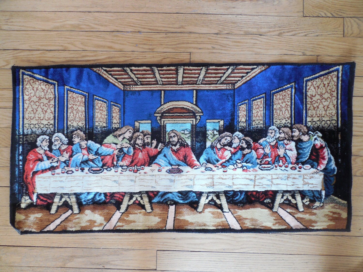 Beautiful Vintage The Last Supper Tapestry Italy