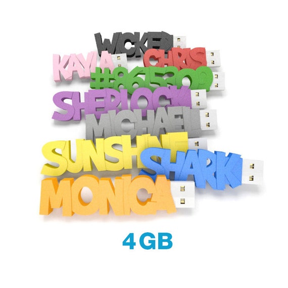 4GB Custom USB Flash Drive 3D Printed by FormURLife on Etsy