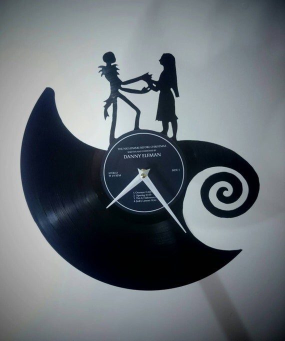 Nightmare Before Christmas Vinyl Wall Clock by High5Design on Etsy