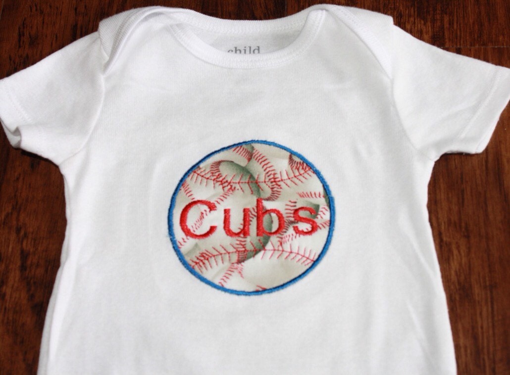 Custom Baseball Embroidered Shirt or Onesie available with or