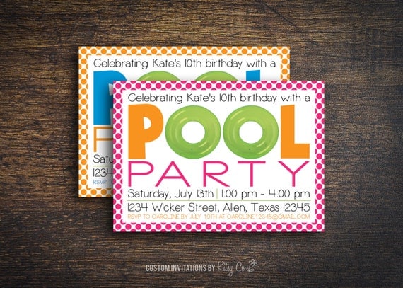 Pool Party Invitation | Kids Birthday