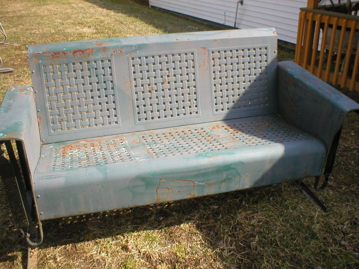 Old Metal porch Glider Good Shape