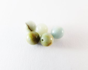D-01663 - 5 Amazonite Beads 8mm