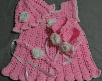 Crochet baby dress pattern for 18 months by crocheteasypatterns