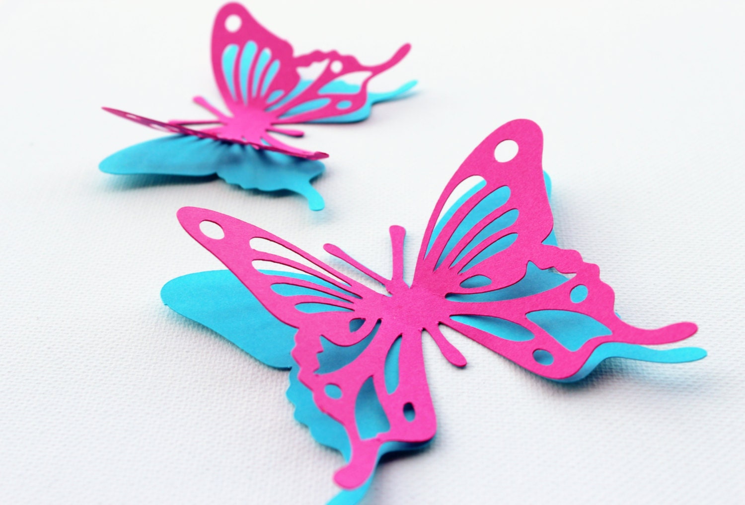 Download 3d Butterfly wall decor Pink and Blue wall art 3d butterfly