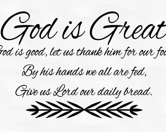 INSTANT DOWNLOAD God is Great God is Good Prayer Digital Art