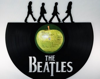 Recycled Vinyl Record BEATLES Wall Art