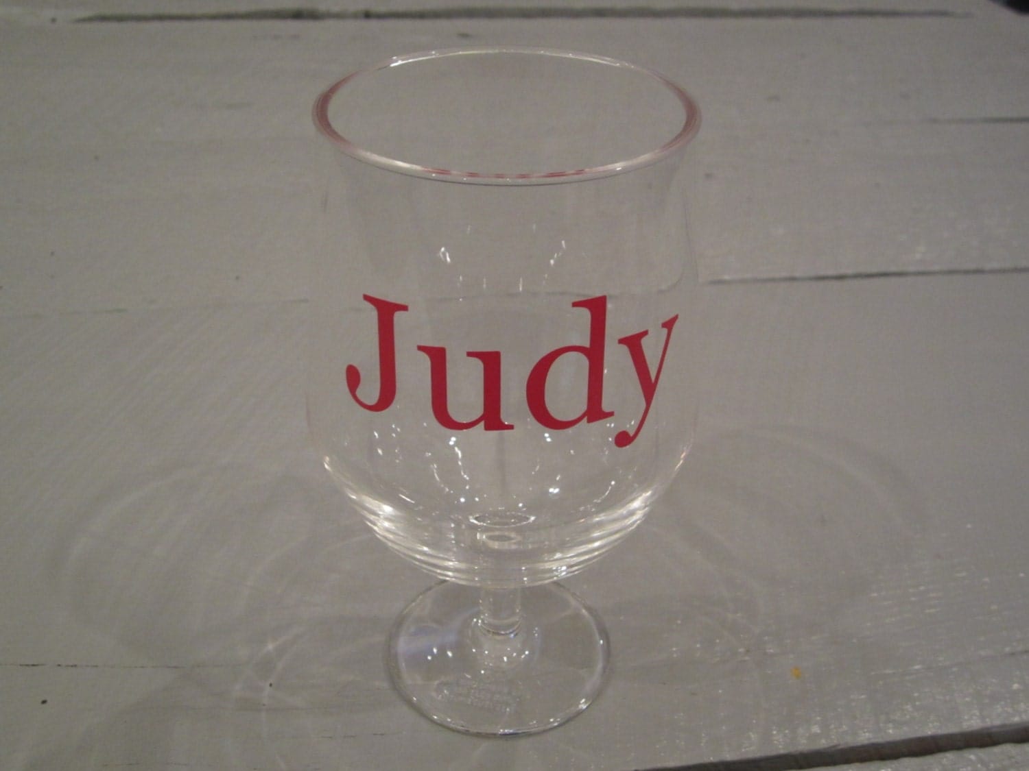 Personalized Wine Glass Acrylic / Plastic by TheInitialGift
