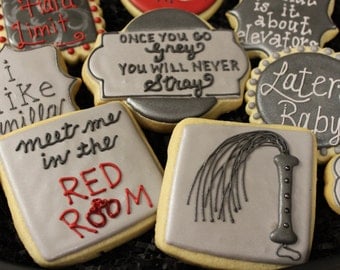 50 Shades of Grey Cookies, OPTION 3, Fifty Shades of Grey, Valentine's Day Cookies, Bachelorette, Lingerie Cookie 50 Fifty Shades Party