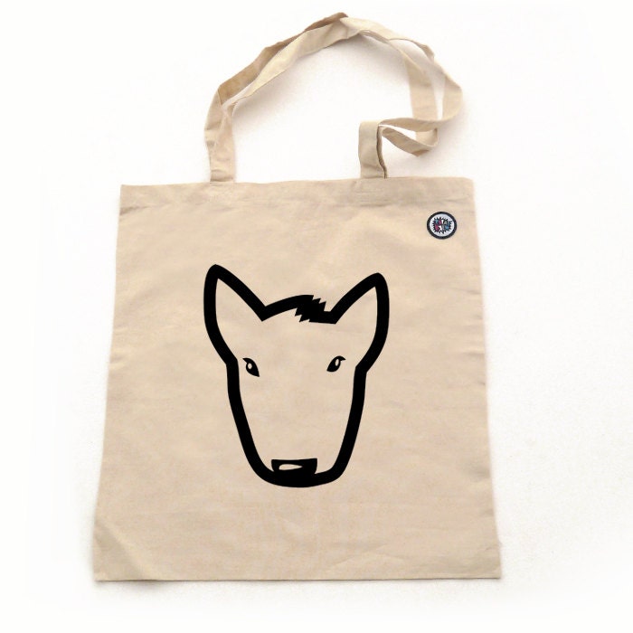 Bull Terrier-Market Bag Shopping bag Handbag Dog love by PSIAKREW