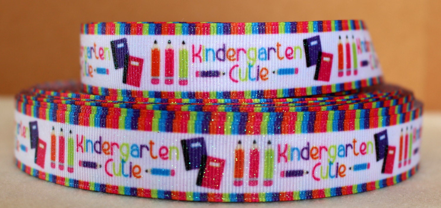 7/8 Printed Grosgrain Ribbon by the Yard Back to Ribbon