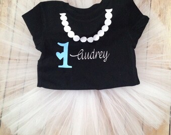 Birthday Breakfast at Tiffany inspired birthday outfit/Baby Girls 1st Birthday Outfit/Personalized First Birthday Outfit