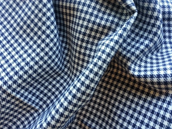 3.67 Yards Navy Blue Houndstooth Fabric Mod by PatternGalore