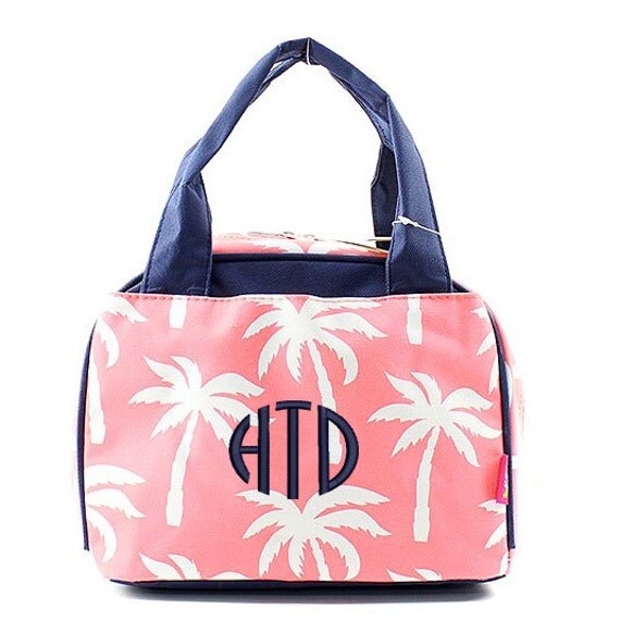 monogrammed insulated lunch bag