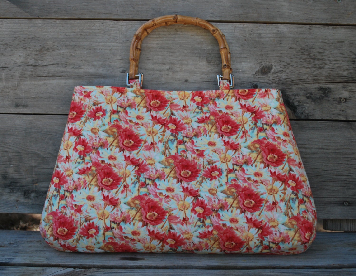 SALE 25% off Floral fabric Tote Bag Cotton Handbag Fabric