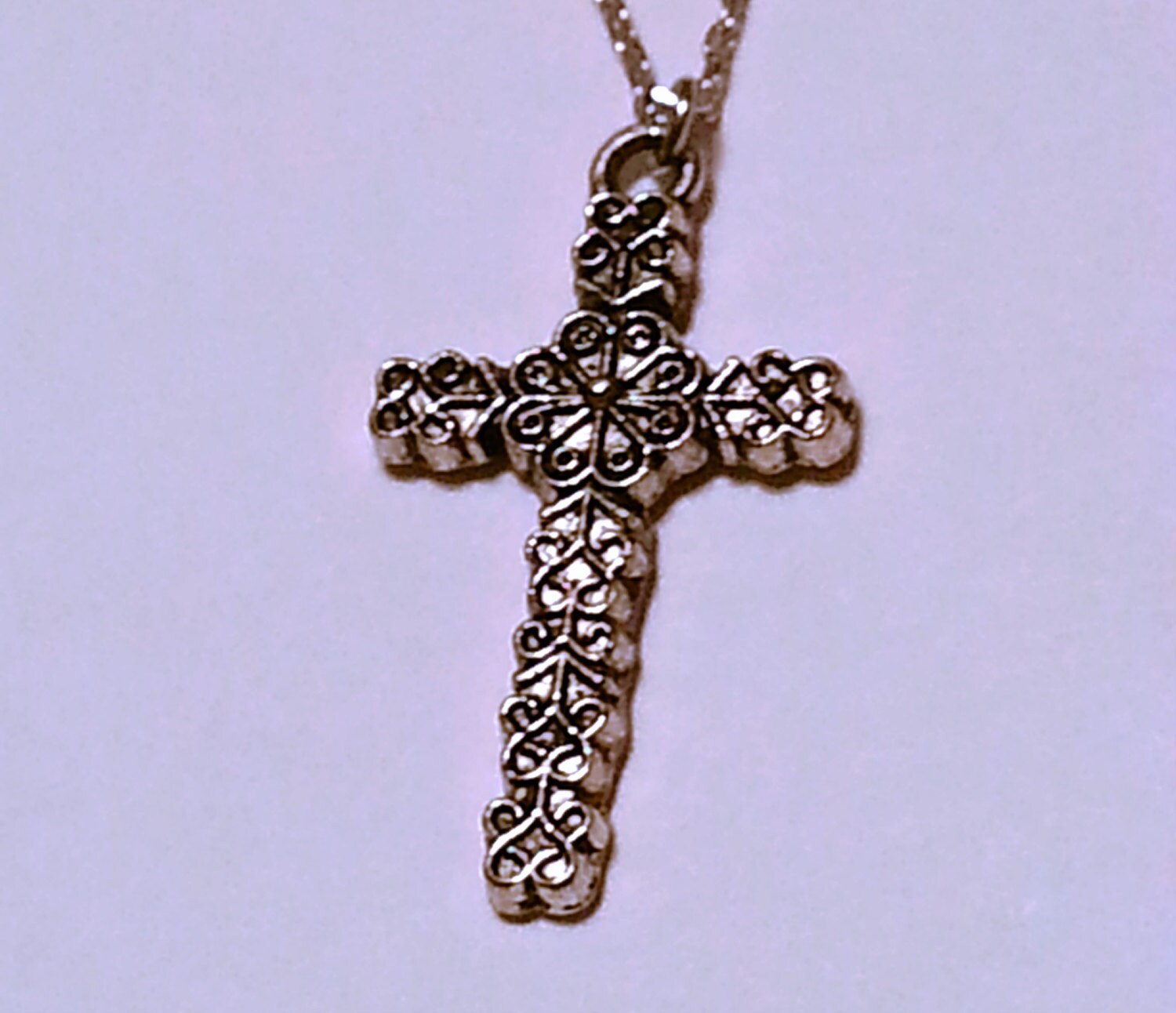 Silver Cross Religious Pendant Religion Symbol Gift