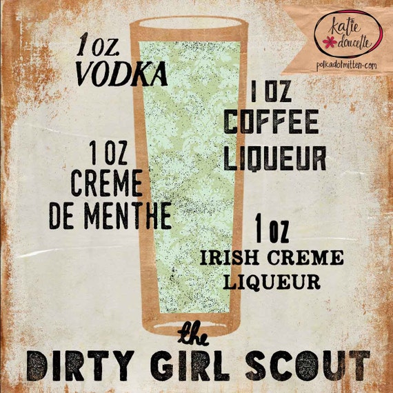 Items similar to Dirty Girl Scout art print on wood on Etsy
