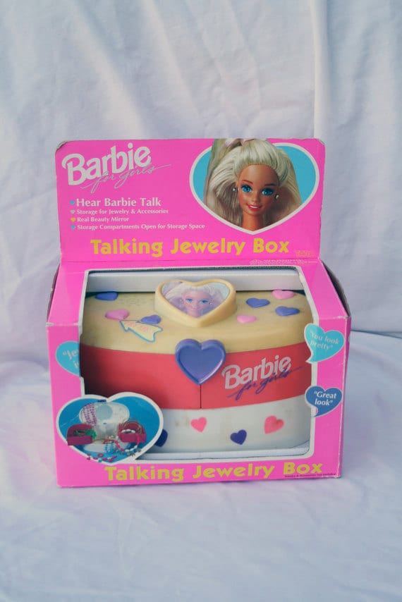 Items similar to Vintage 1995 Barbie Talking Jewelry Box In original ...