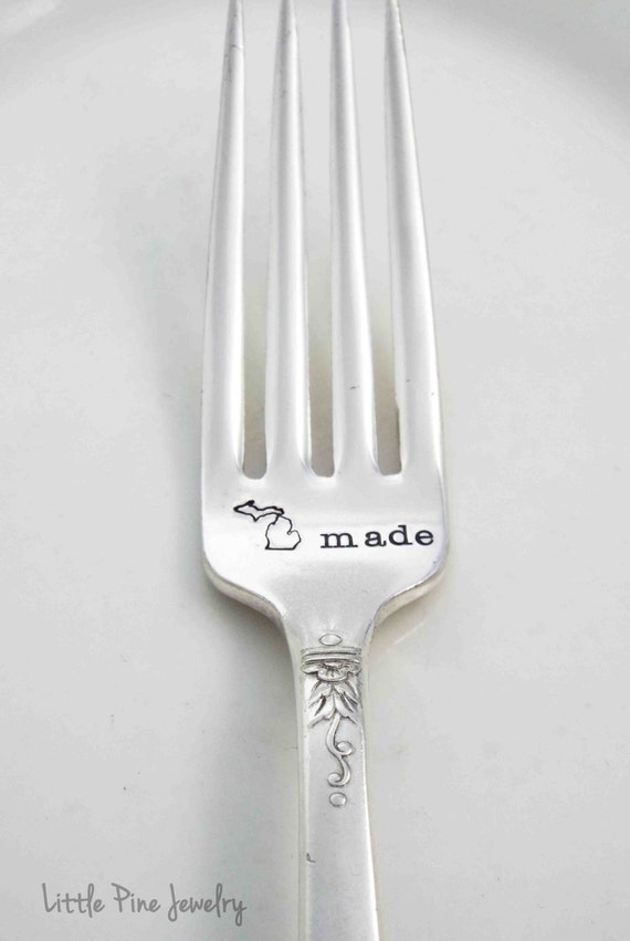 Michigan Made Michigan Fork Michigan Food by LittlePineJewelry