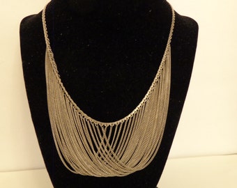 Sterling Silver Bib Style 18" Necklace