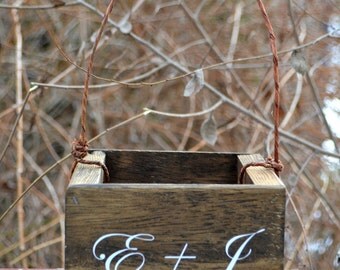 Rustic Flower Girl Basket, Rustic Wedding, Flower Girl Box, Personalized Flower Girl Basket, Custom Flower Girl Basket, Vintage Wedding