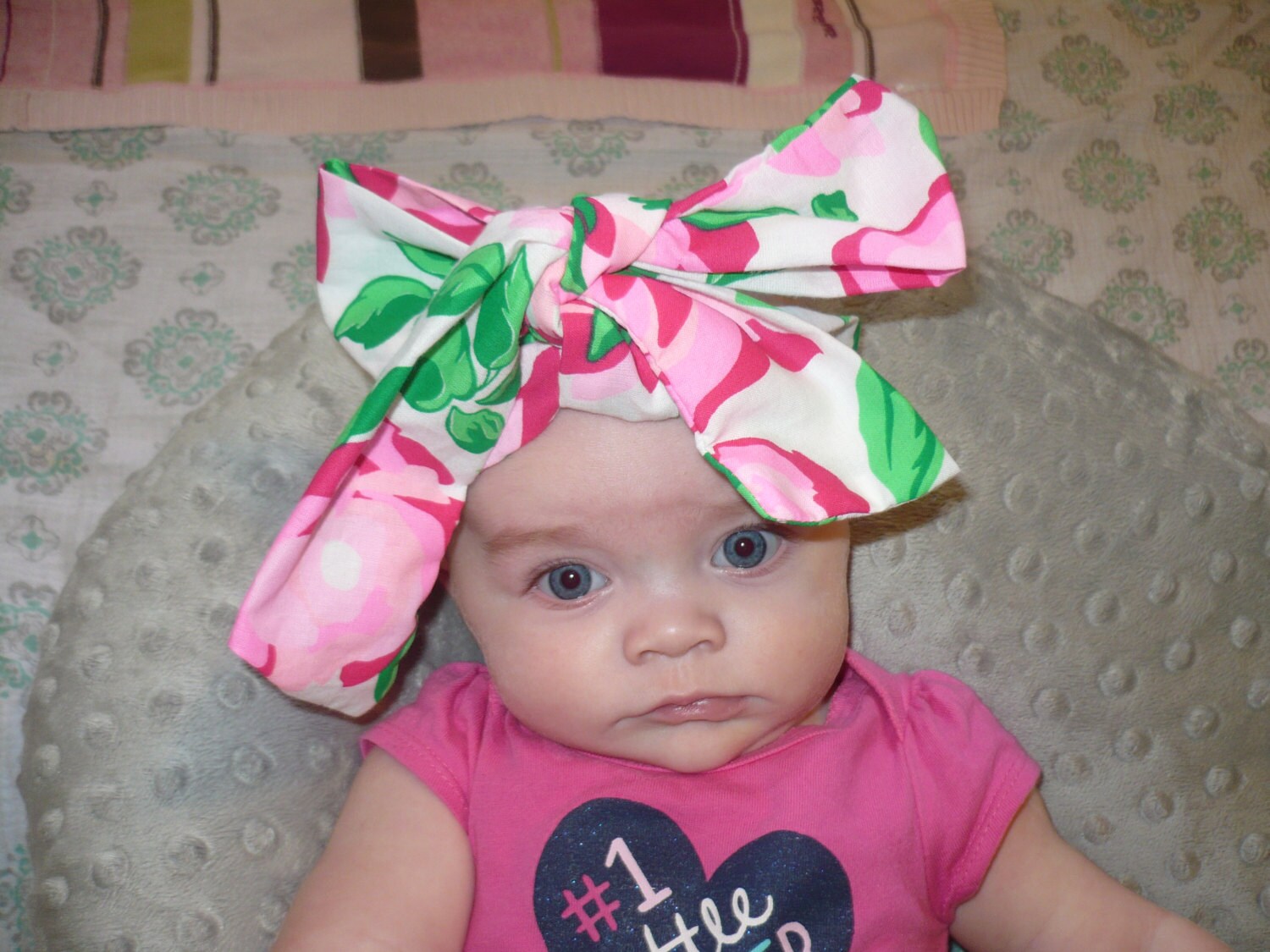 Baby Headband Hair Bow Baby Headwrap Baby Girl by Goodtreasures123